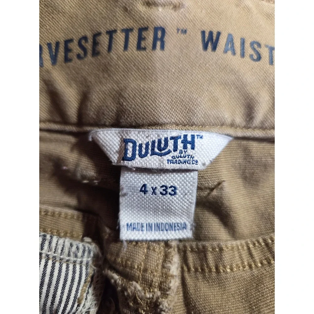 Duluth Trading Co Curvesetter Cargo Pants Womens 4x33 Tan Brown Utility Workwear